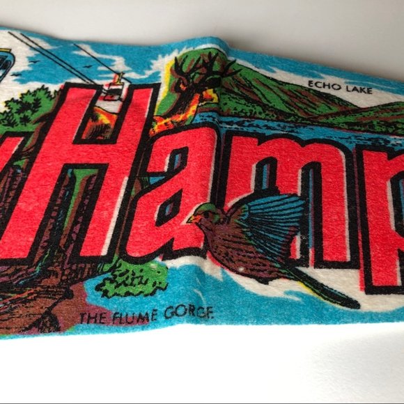 Vintage 1975 New Hampshire Souvenir Pennant 70s - Picture 7 of 10